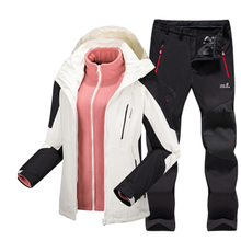 Ski suit women's Outdoor jacket & Hiking Pants Thermal raincoat Fleece liner Parka Windproof waterproof mountaineering suit 2024 - buy cheap