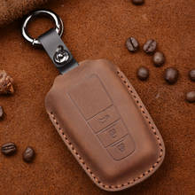 3 Buttons Leather Car Key Shell Wallet keyFob Case for Toyota CHR C-HR Camry Prius Prado 2016 - 2018 key Pouch Car Accessories 2024 - buy cheap