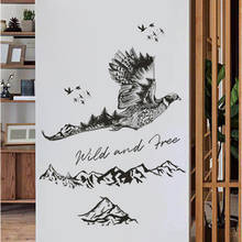 Pegatinas creativas de águila para decoración del hogar, calcomanías de vinilo de PVC para pared de montaña, decoración de habitación extraíble 2024 - compra barato