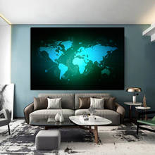 Mapa do mundo do vintage quadros em tela para sala de estar moderno abstracto posters e impressões arte da parede imagem casa decoração 2024 - compre barato