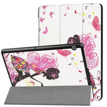 Novo Caso pintado para Huawei MediaPad T3 10 Patterned PU Couro Protetora tablet Cover/Stand for Huawei MediaPad T3 9.6 "+ filme 2024 - compre barato