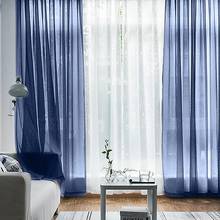1Pc Solid Color Sheer Tulle Window Curtain Drape Living Room Balcony Patio Decor Curtain for decorating living room, bedroom and 2024 - buy cheap