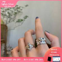 QIQI 925 Sterling Silver New Arrival Irregular Surface Bump Diamond Ring INS Female Art All-match Fashion Handmade Кольцо 2024 - buy cheap