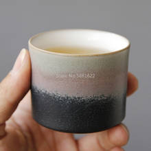Copo de chá japonês vintage, tigela mestre do chá de cerâmica, conjunto de chá chinês kung fu, decoração de tecido 2024 - compre barato