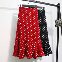 Женская шифоновая юбка в горошек Gowyimmes, Элегантная Юбка-миди с высокой талией, облегающая юбка-годе, большие размеры, осень 20, 809 2024 - купить недорого