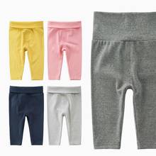 Новинка 2021 года; Длинные штаны для маленьких мальчиков и девочек; Сезон осень-зима хлопковые однотонные теплые штаны Хлопковые Штаны наивысшего качества брюки для новорожденных 2024 - купить недорого