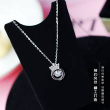 925 sterling silver zircon Crown necklaces & pendants for women long statement necklace fashion sterling-silver-jewelry 2024 - buy cheap