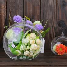 Креативная подвесная стеклянная ваза-шар, цветочный горшок, Террариум, контейнер для домашнего офиса, подвесная стеклянная ваза KSI999, 2019 2024 - купить недорого
