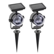2pcs Hight Quality Solar Rotating Color Projection Lamp Outdoor Solar Lawn Light Garden Light Solar Light For Dropship