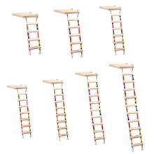 Wooden Parrot Hamster Climbing Ladder Swing Play Toys Set Birds Hanging Bridge Exercise Perch Stand Platform Cage for Rat R7RC 2024 - buy cheap