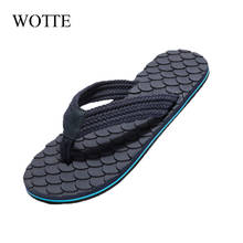 WOTTE Flip Flops Men Shoes Summer Fashion Men Slippers chanclas home Non-slip Slides Beach Flip-flop Men House Shoes Big Size 48 2024 - buy cheap