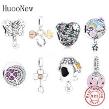 2019 Summer 925 Sterling Silver Horseshoe Clover Ladybird Dangle Charm Fits Original  Charms Bracelet Bangle DIY Jewelry 2024 - buy cheap