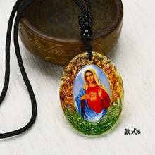 Christian Catholicism bless health safety talisman Goddess the Virgin Mary the Madonna crystal Pendant Amulet 2024 - buy cheap