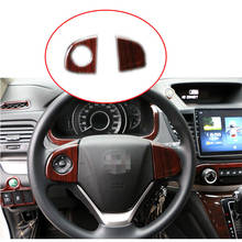 For HONDA CR-V CRV 2012-2016 Red Wood Grain Car Steering Wheel Button Frame Trim 2024 - buy cheap