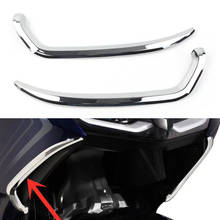 1 Pair Chrome ABS Motorcycle Front Vertical Vent Trim Accessories For Honda Goldwing 1800 Gold Wing GL1800 2018 2019 2020 2024 - buy cheap