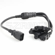 Cable de alimentación divisor Y de servidor PDU de UPS IEC320 C14 a 4 x C13 10A 250V, Cable de extensión de 60cm 2024 - compra barato