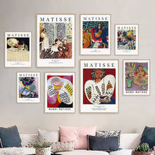 Matisse pintura abstrata de tela para parede, pôsteres nórdicos e impressões, imagens vintage de parede para decoração de sala de estar 2024 - compre barato
