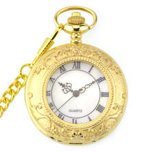 Antique Steampunk Pocket Watch Roman Numerals Quartz Necklace Pocket & Fob Watches Chain Men Women Clock Relogio De Bolso 2024 - buy cheap