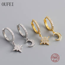 Stars Moon Earrings For Women 925 Sterling Silver Drop Earrings Rhinestone  Charm Fine Crystal Earring  Jewelry EH1079 2024 - buy cheap