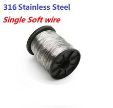 100Meters/Roll 0.7MM 316 Soft Bright Condition Stainless Steel Hot Rolled Cold Rolled Wire Rope Jewelry Wire Fishing Cable 2024 - buy cheap