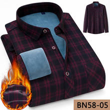 plaid shirt men Brand Plus velvet thickening warm winter shirts Business casual quality shirts for men 2024 - buy cheap