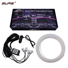 RGB Car fiber optic Atmosphere lamps App/Remote Control car Interior light Ambient Lamp LED Strip Decorative Light Neon EL Wire 2024 - buy cheap