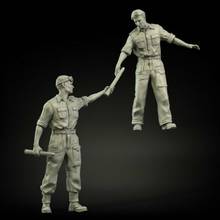 Conjunto de carga británico de 1/35 oficiales antiguos sin montar, incluye 2 figuras de resina, Kit de modelos sin pintar 2024 - compra barato