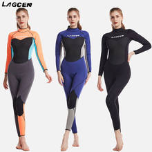 LAGCEN 2.5mm Neoprene Wetsuit Women Long sleeve Diving suit Demale Surfing Snorkeling Scuba Spearfishing Winter thermal Swimsuit 2024 - buy cheap