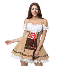 Vestido de lujo de Oktoberfest Dirndl para mujer, traje de sirvienta de cerveza Bavaria, traje de dama de cerveza 2024 - compra barato