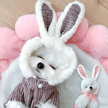 Pet Autumn And Winter Warm Clothes Bunny Cute Pet Dog Costume for Dogs Cotton Cat Puppy Warm Rabbit Dressing Dog Outfit 2024 - buy cheap
