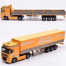 1:50 Scale metal alloy truck car model diecast cape flat transporter vehicle model children toy collection Decorations display 2024 - buy cheap