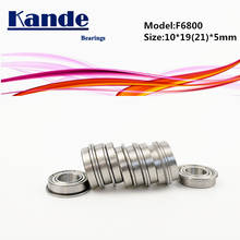 Kande Bearing F6800 ZZ 10pcs ABEC-1 F6800ZZ F6800-2Z  Metal Shield Flange Ball Bearing 10x19(21)x5mm F6800 F 6800 2024 - buy cheap
