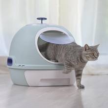 Ящик для кошачьих туалетов полностью закрытый кошачий Туалет с автоматическим очистителем дезодорант и защита от брызг большой песочный горшок для домашних животных 2024 - купить недорого