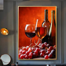 Kitchen Red Wine Canvas Painting Nordic Posters and Prints Wall Art Picture for Restaurant Dinning Room Decoration Wall Painting 2024 - buy cheap