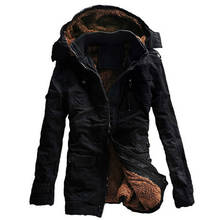 Hooded Winter Coats Men Windbreaker Thicken Fleece Warm Jacket Mens Outdoor Windproof Parka Plus Velvet Size 5XL Long Overcoat 2024 - buy cheap