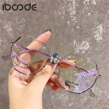 Iboode-gafas irregulares para hombre y mujer, lentes de protección contra la luz azul, para juegos de ordenador, espejo liso, transparente, Unisex, 2020 2024 - compra barato