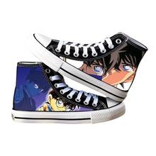 Zapatos de lona para hombre y mujer, calzado informal, cómodo, con dibujos animados de personajes de anime, cosplay, estuche de alta ayuda, cerrado, Conan 2024 - compra barato