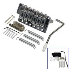 FLEOR Set of Electric Guitar Tremolo Bridge System With Whammy Bar for ST Guitar Parts, Black /Chrome 2024 - buy cheap