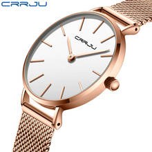 Montre femme crrju relógio feminino, novo relógio feminino de marca de luxo design criativo de aço para mulheres relógio de pulso feminino 2024 - compre barato