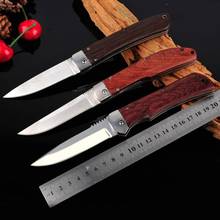 8.27'' High Hardness Folding Knife Camping Hiking Hunting Pocket Knives Wood Handle Tactical Survival Knife Self-defense Tools 2024 - buy cheap