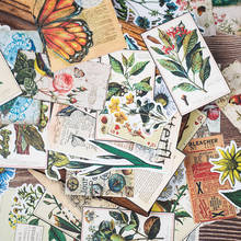 62Pcs/Pack Vintage Plants Leaves Illustration Sticker DIY Craft Scrapbooking Album Junk Journal Planner Decorative Stickers 2024 - buy cheap