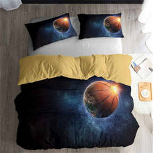 HELENGILI 3D Bedding Set Basketball Print Duvet cover set lifelike bedclothes with pillowcase bed set home Textiles #LQ-29 2024 - buy cheap