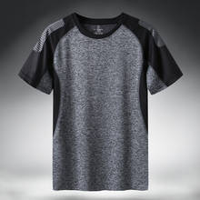 Camiseta esportiva de secagem rápida, camiseta de mangas curtas masculina casual de verão tamanho 5xl 6xl, camiseta para academia, roupas, 2021 2024 - compre barato