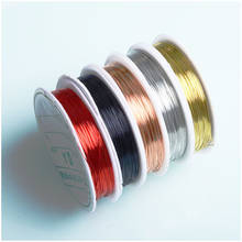 Alambre de cobre de 0,3mm y 0,4mm de espesor, alambre de cobre opcional multicolor, accesorios de bricolaje para fabricación de joyas 2024 - compra barato