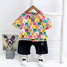 Summer Baby Boys Clothes Children Cotton full Printed animals T Shirts Shorts 2Pcs/sets Infant Outfit Kids Toddler Tracksuits 2024 - buy cheap