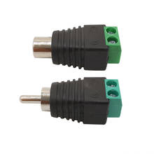 2Pcs RCA AV Terminal  Block Connector, 2poles RCA Male Plug & RCA Female Jack Phono Speaker Wire Cable, RCA Connector Adapter 2024 - buy cheap