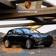 Welly-modelo de carro preto de liga metálica 1:24, coleção de automóveis de simulação, decoração, brinquedo, presente, modelo de fundição 2024 - compre barato