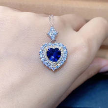 Sapphire Pendant Natural And Real Sapphire Necklace  925 sterling silver Fine jewelry Sapphire Pendant 2024 - buy cheap