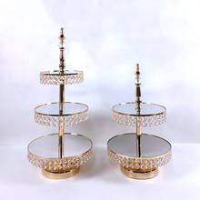 2-3 Tier Gold Silver Metal Cake Stand Round  Wedding Birthday Party Dessert Cupcake Pedestal Display Plate Home Decor 2024 - buy cheap