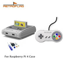 Retroflag SUPERPi CASE-J Raspberry Pi3B+/Raspberry Pi4 Case with Wired USB Gamepad Controller for Raspberry Pi 3Model B+/Pi4 2024 - buy cheap